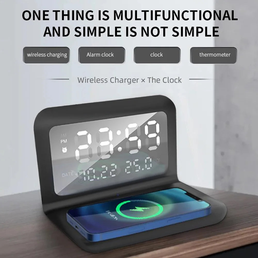 Charger Pad Stand with Alarm Clock