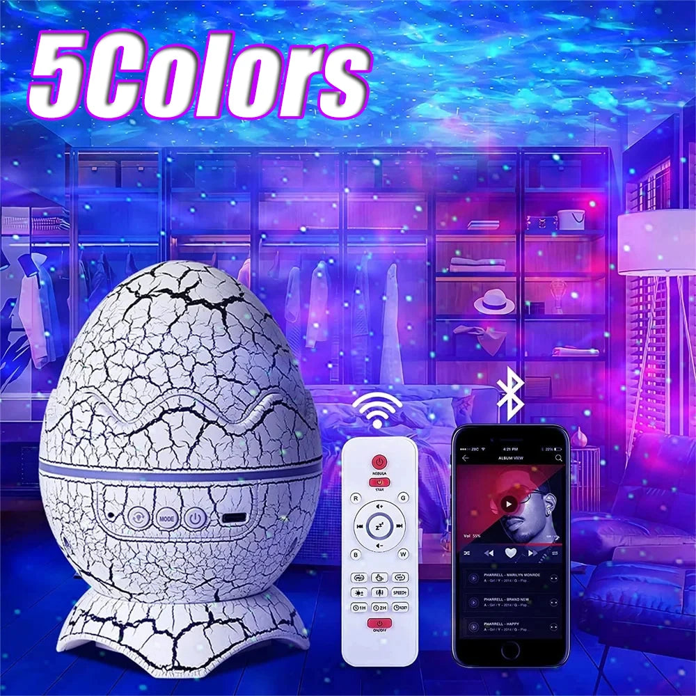 Cracked Dinosaur Egg night lamp speaker