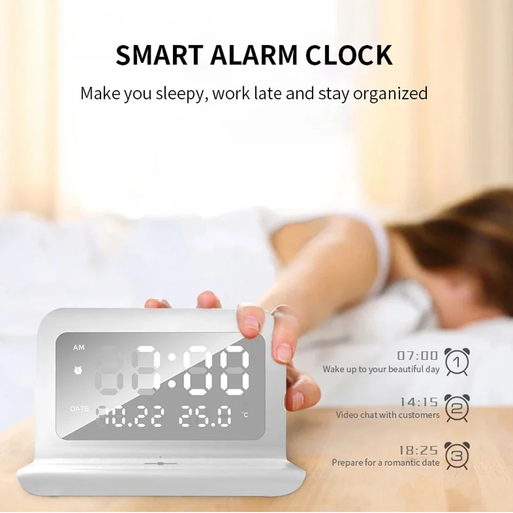 Charger Pad Stand with Alarm Clock